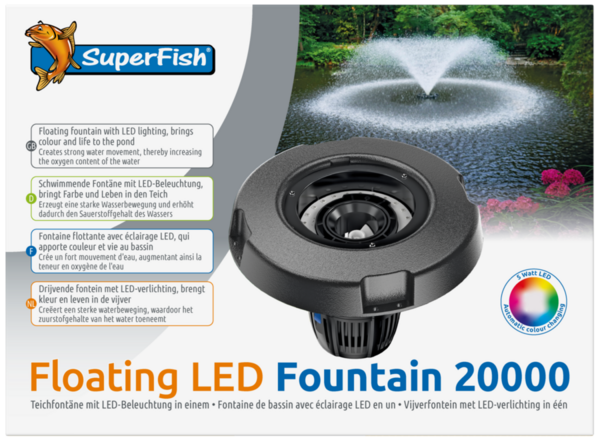 Superfish Schwimmender LED-Brunnen 20.000-90 Watt