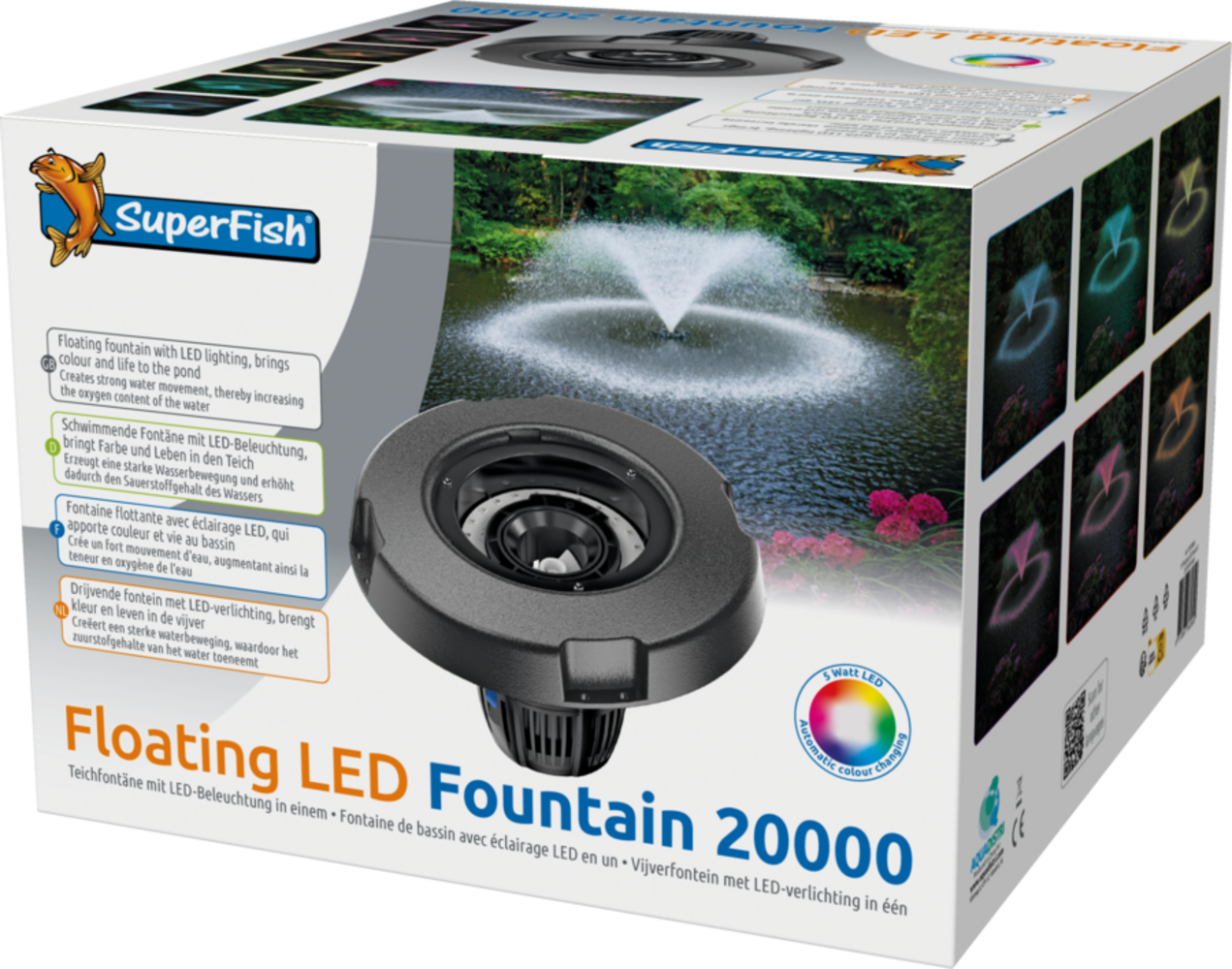 Superfish Schwimmender LED-Brunnen 20.000-90 Watt