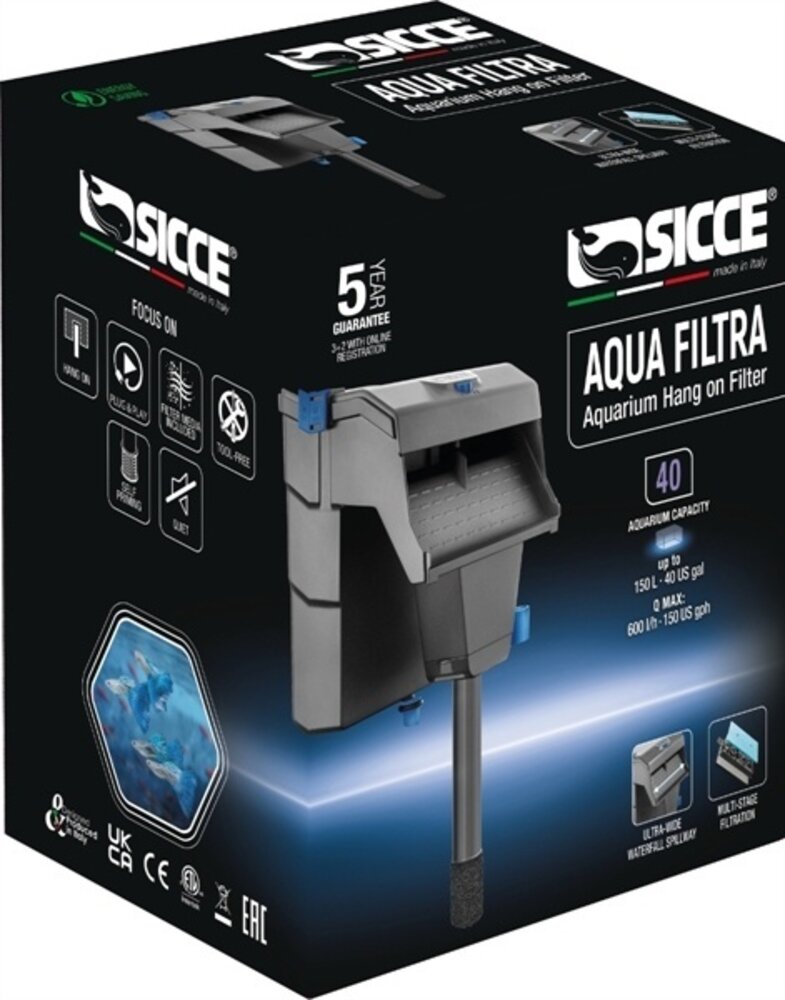 Sicce Hang On Aqua Filtra 40 600 L/H