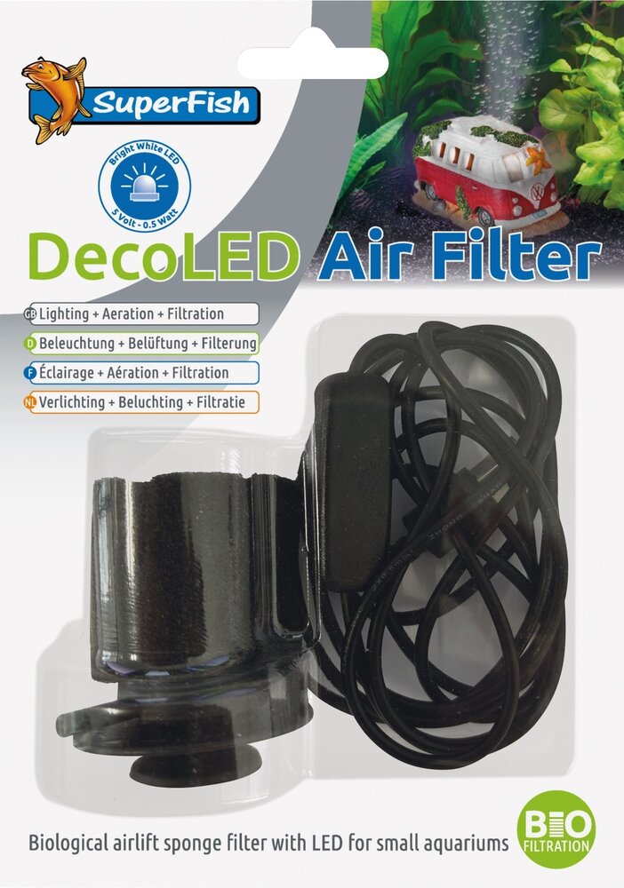 Superfish Deco LED Luftfilter Superfish Deco LED Luftfilter