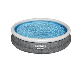 Bestway Schwimmbecken Fast Set rund Rattan 366