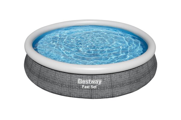 Bestway Schwimmbecken Fast Set rund Rattan 366