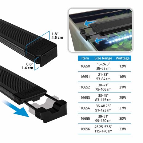 Fluval FL AquaSky LED 3.0 12W 38-62,8 cm Fluval FL AquaSky LED 3.0 12W 38-62,8 cm