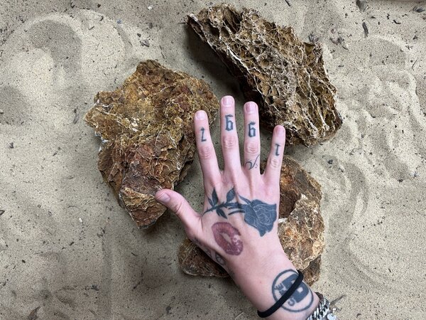 AQXL B Steenbundel Maple Leaf Rock braun 3 Stück