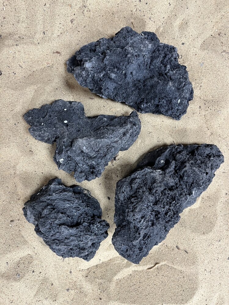 AQXL Selected B Steenbündel Lavastein schwarz 4 Stück