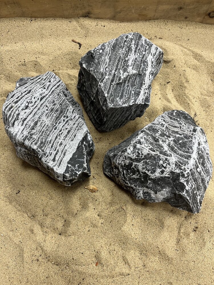 AQXL Steinbündel G Leopard Stone grau/weiß 3 Stück