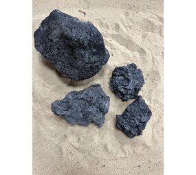 AQXL Steinbündel F Lava Stein schwarz 4 Stück