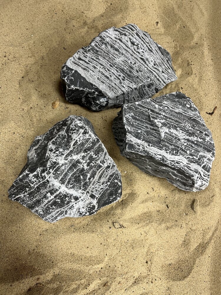 AQXL Steinbündel G Leopard Stone grau/weiß 3 Stück