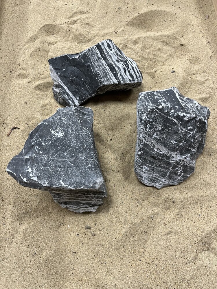 AQXL Steinbündel H Leopard Stone grau/weiß 3 Stück