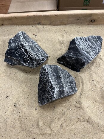 AQXL Steinbündel I Leopard Stone grau/weiß 3 Stück