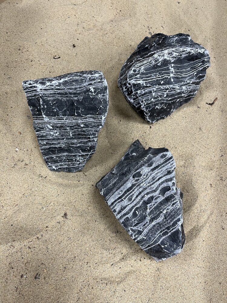 AQXL Steinbündel I Leopard Stone grau/weiß 3 Stück