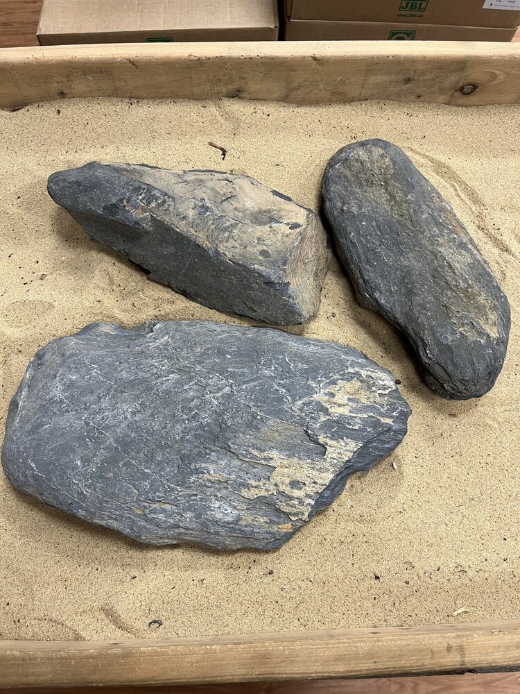 AQXL Steinbündel N Dark Pebble Rock Grau 3 Stück