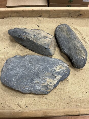 AQXL Steinbündel N Dark Pebble Rock Grau 3 Stück