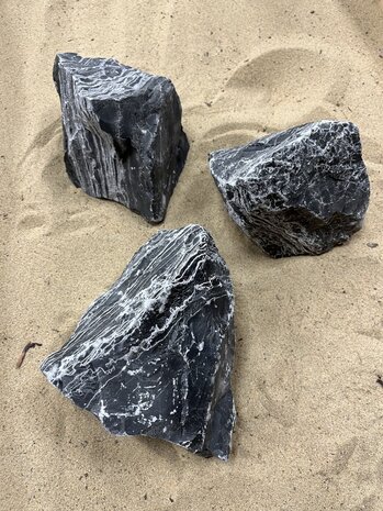 AQXL Steinbündel I Leopard Stone grau/weiß 3 Stück