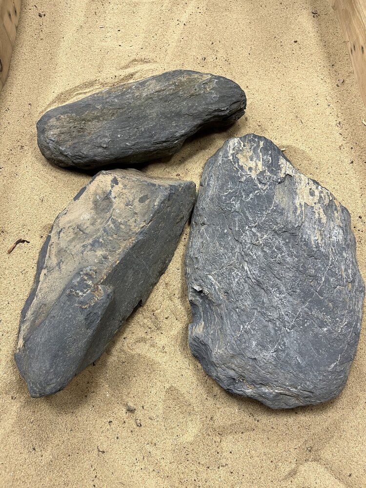 AQXL Steinbündel N Dark Pebble Rock Grau 3 Stück