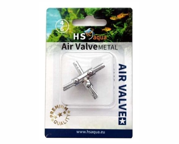 HS Aqua 3-Wege Luftventil Metall 4-6 mm