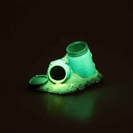 Aqua D'ella Radioaktive Fässer mit Oktopus M - Glow in the dark