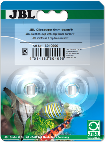 JBL Saugnapf mit Klemme 6mm 2 Stück JBL Saugnapf mit Klemme 6mm 2 Stück