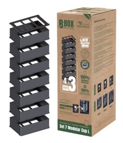 Aquatlantis Wiederverwendbarer modularer Becherhalter B-Box Kartuschen L Set 7 Stück