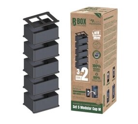 Aquatlantis Wiederverwendbarer modularer Becherhalter B-Box Kartuschen M Set 5 Stück