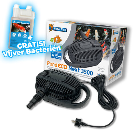 Superfish Pond Eco Next 3500-14W + GRATIS Teichbakterien!