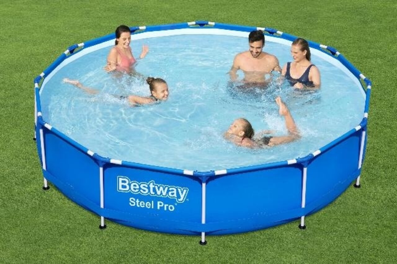 Bestway Schwimmbecken Sirocco Frame Weiß Pro Max Rund 305cm