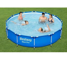 Bestway Schwimmbecken Sirocco Frame Weiß Pro Max Rund 305cm
