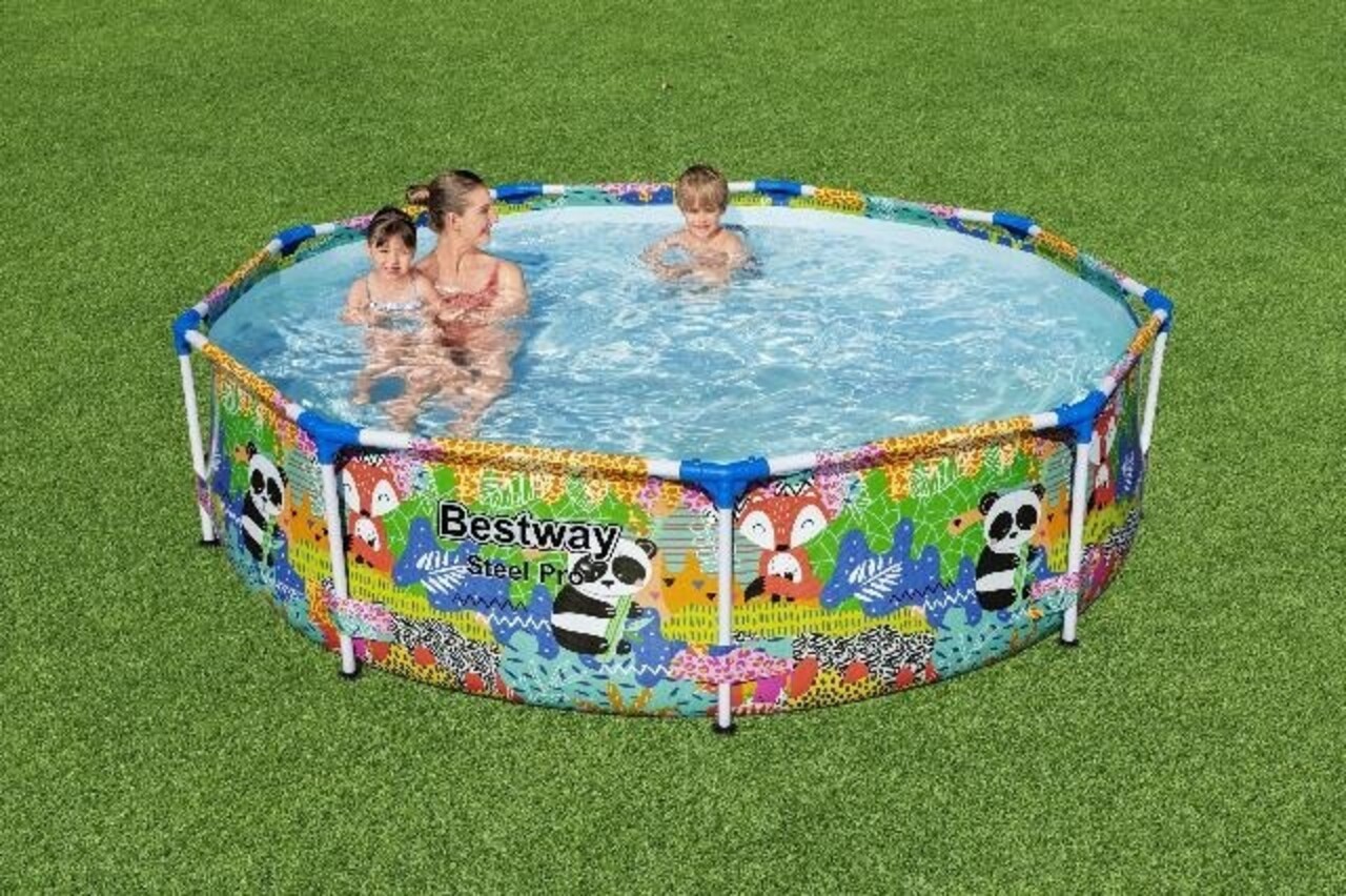 Bestway Schwimmbecken Steel Pro rund Tierparadies 274cm