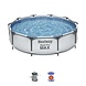 Bestway Schwimmbecken Sirocco Rahmen Grau Pro Max Rund 305cm Bestway Schwimmbecken Sirocco Rahmen Grau Pro Max Rund 305cm