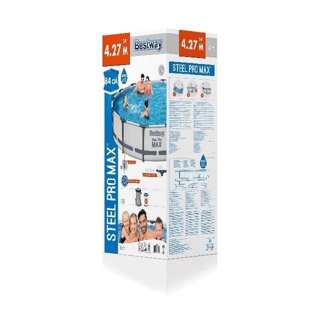 Bestway Schwimmbecken Sirocco Frame Pro Max Set Rund 427cm