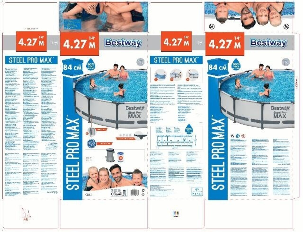 Bestway Schwimmbecken Sirocco Frame Pro Max Set Rund 427cm