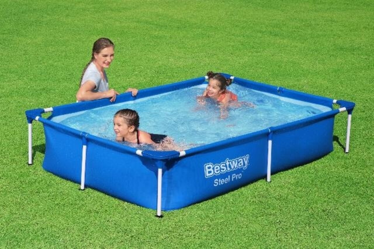 Bestway Schwimmbecken Passaat Rahmen Rechteck 221cm