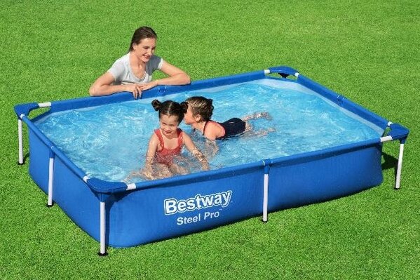 Bestway Schwimmbecken Passaat Rahmen Rechteck 221cm