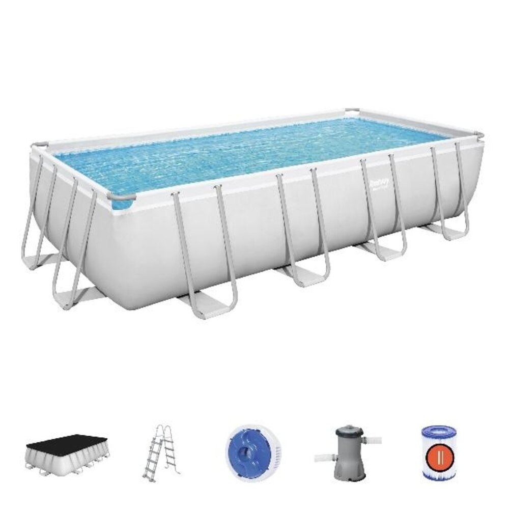 Bestway Schwimmbecken Mistral Set Rechteck 488cm Bestway Schwimmbecken Mistral Set Rechteck 488cm