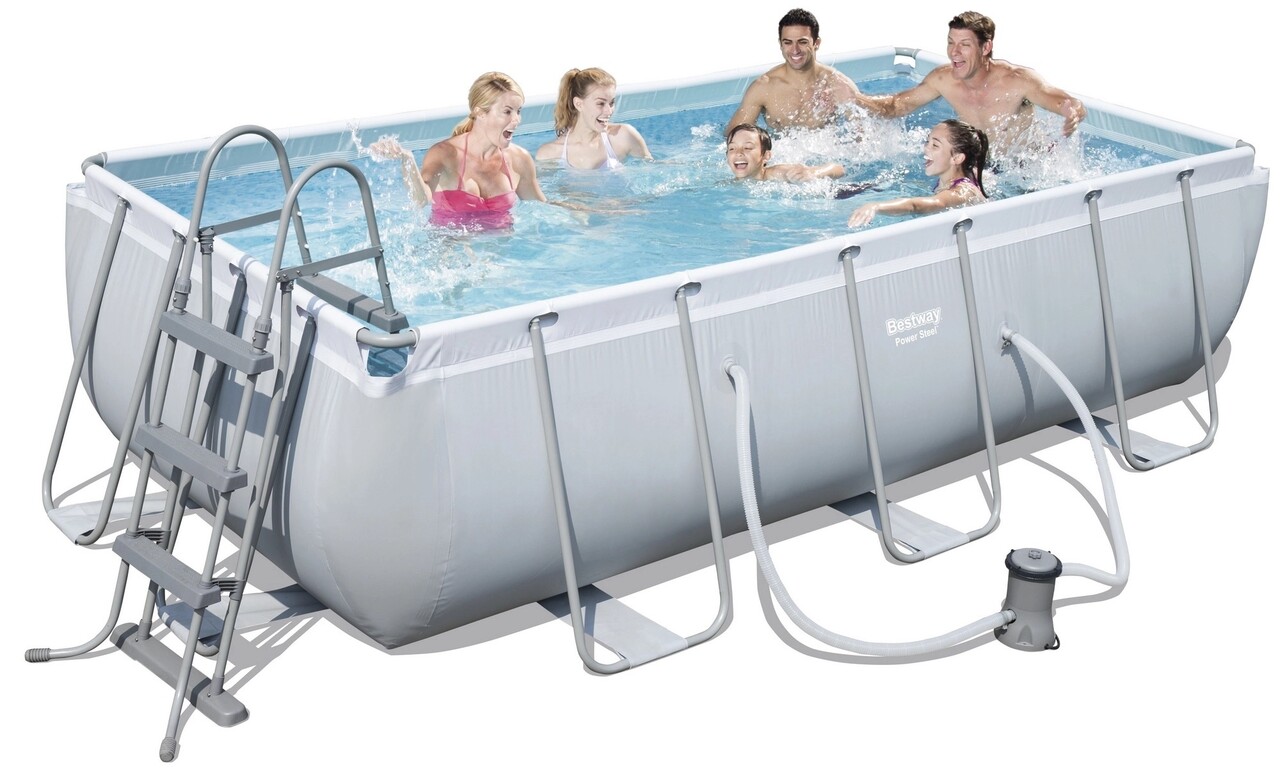 Bestway Schwimmbecken Mistral Set Rechteck 412cm Bestway Schwimmbecken Mistral Set Rechteck 412cm