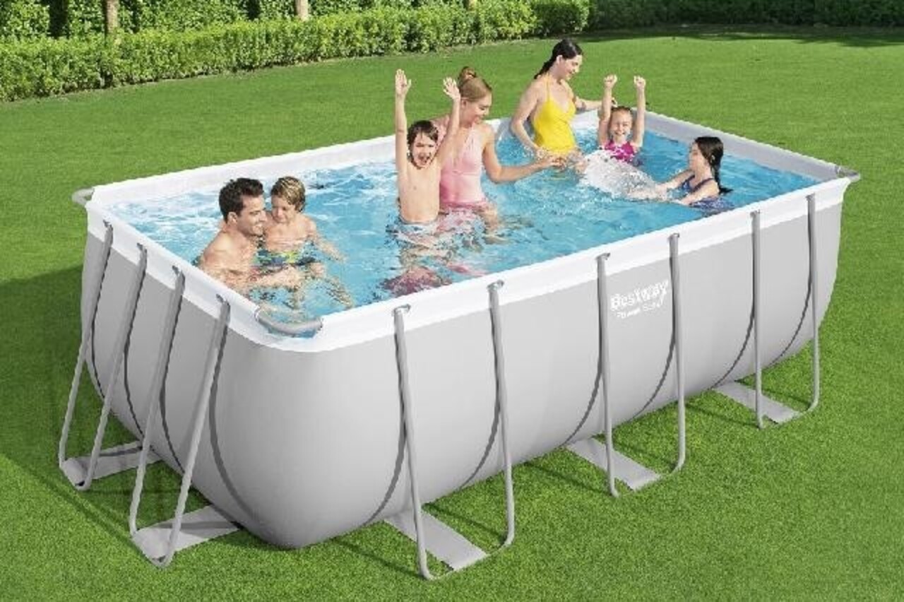 Bestway Schwimmbecken Mistral Set Rechteck 412cm Bestway Schwimmbecken Mistral Set Rechteck 412cm