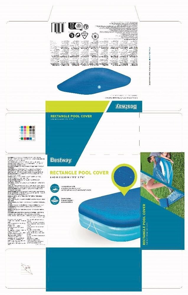 Bestway Abdeckung Familienpool Rechteck 305 Bestway Abdeckung Familienpool Rechteck 305