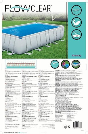 Bestway Sommerabdeckung Solar Rechteck 732, 80 Mikron