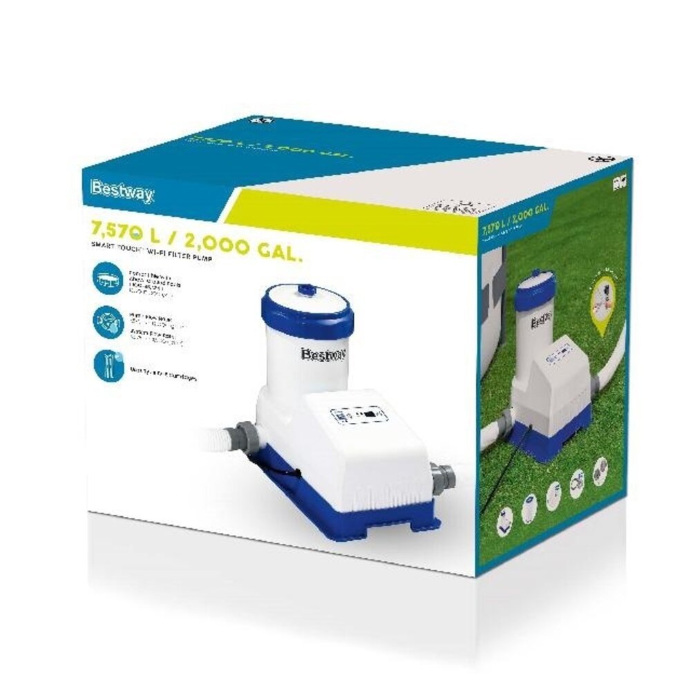 Bestway Cartridge Filterpumpe 7,5m³/h Smart Touch Wifi Bestway Cartridge Filterpumpe 7,5m³/h Smart Touch Wifi