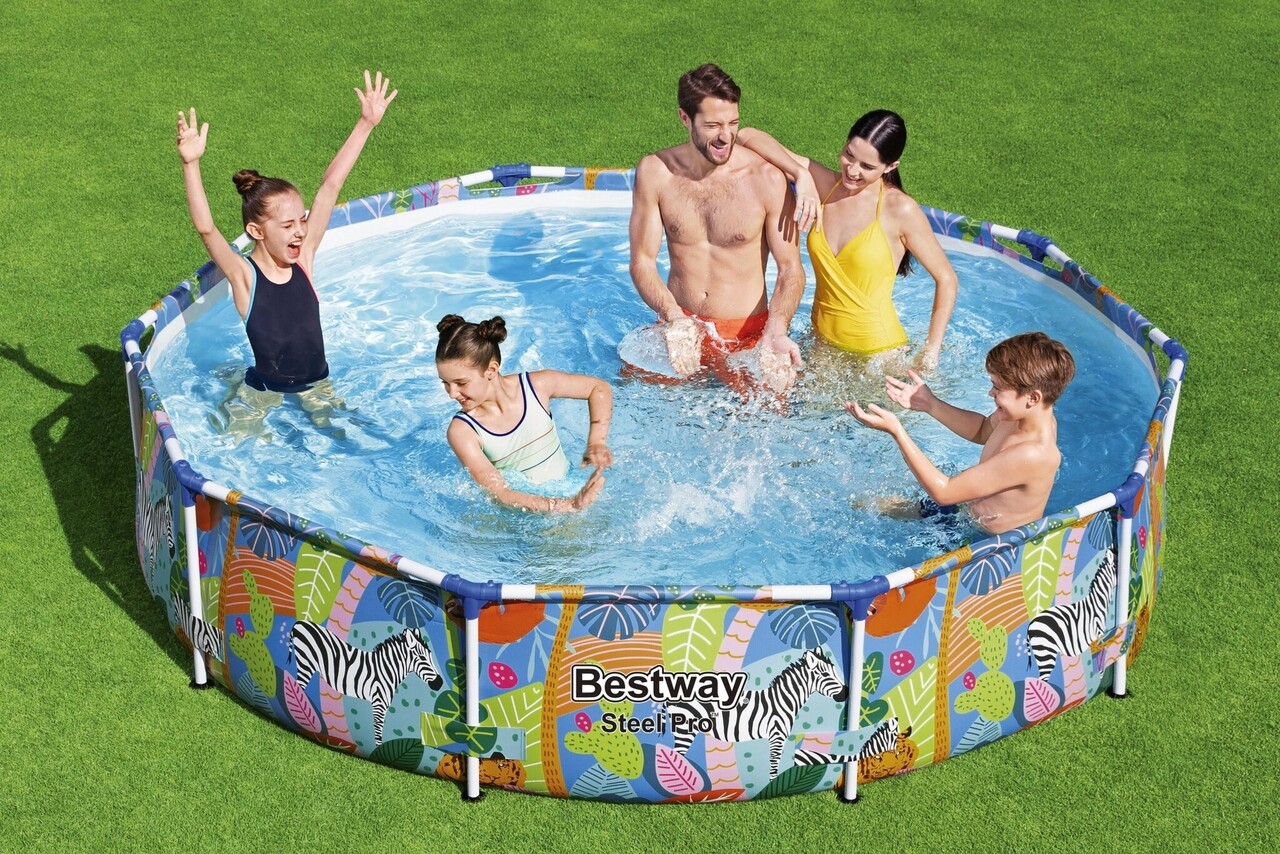 Bestway Schwimmbecken Steel Pro Rund Jungle 305
