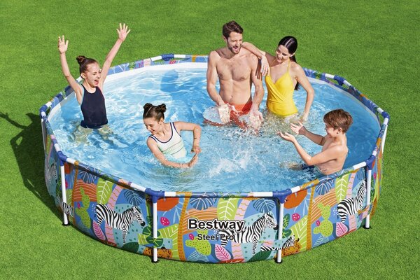 Bestway Schwimmbecken Steel Pro Rund Jungle 305