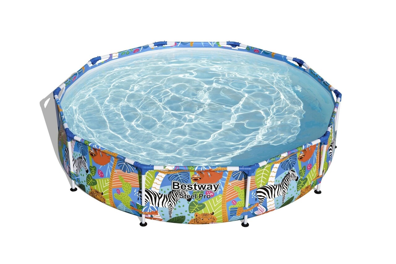 Bestway Schwimmbecken Steel Pro Rund Jungle 305