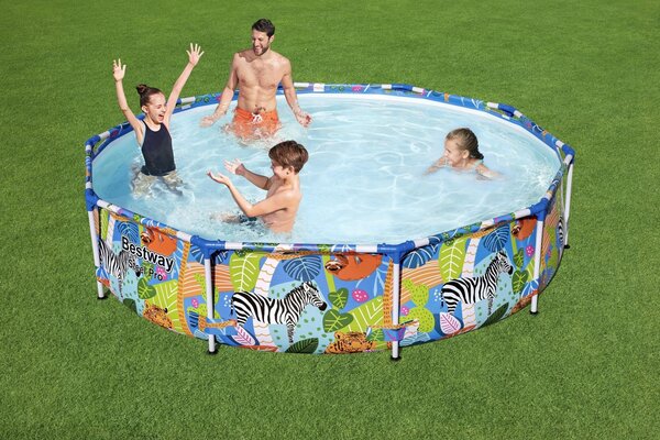 Bestway Schwimmbecken Steel Pro Rund Jungle 305