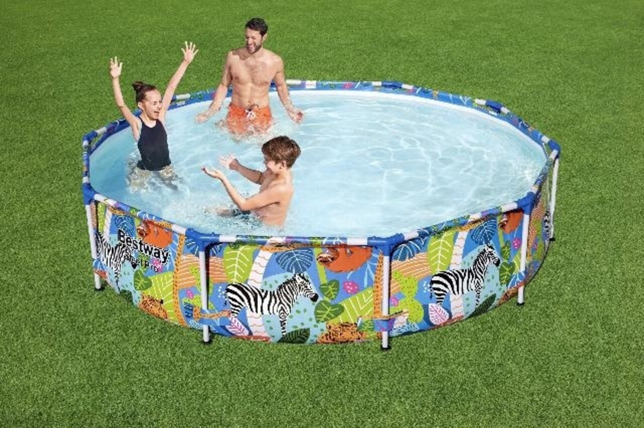 Bestway Schwimmbecken Steel Pro Rund Jungle 305