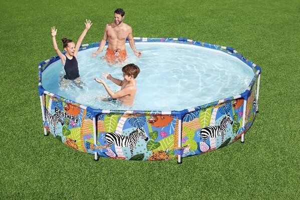 Bestway Schwimmbecken Steel Pro Rund Jungle 305