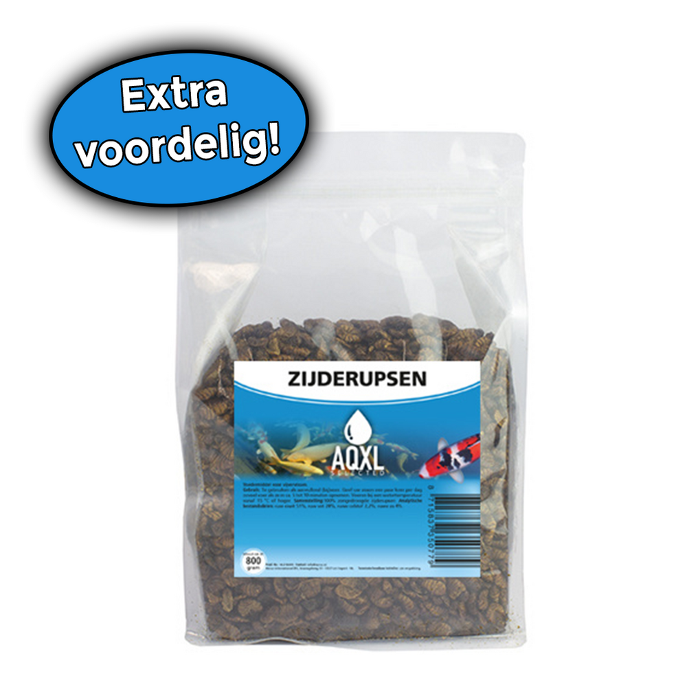AQXL Selected Seidenraupen Fischfutter 10mm 800g AQXL Selected Seidenraupen Fischfutter 10mm 800g