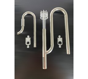 AquastoreXL Edelstahl COMBI in out Set Deluxe Skimmer 16-22mm in 12-16mm out