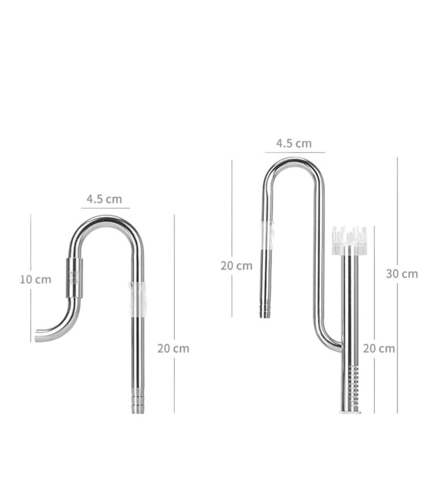 AquastoreXL Edelstahl COMBI in out Set Deluxe Skimmer 16-22mm in 12-16mm out