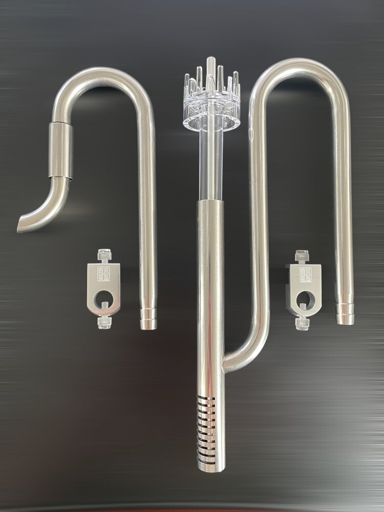 AquastoreXL Edelstahl In-Out Set Deluxe mit Skimmer 16-22mm