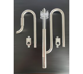 AquastoreXL Edelstahl In-Out Set Deluxe mit Skimmer 16-22mm